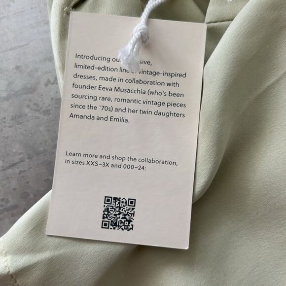 J Crew X Eveliina Vintage Limited Edition Helmi Silk Button Mint Dress - Picture 12 of 15